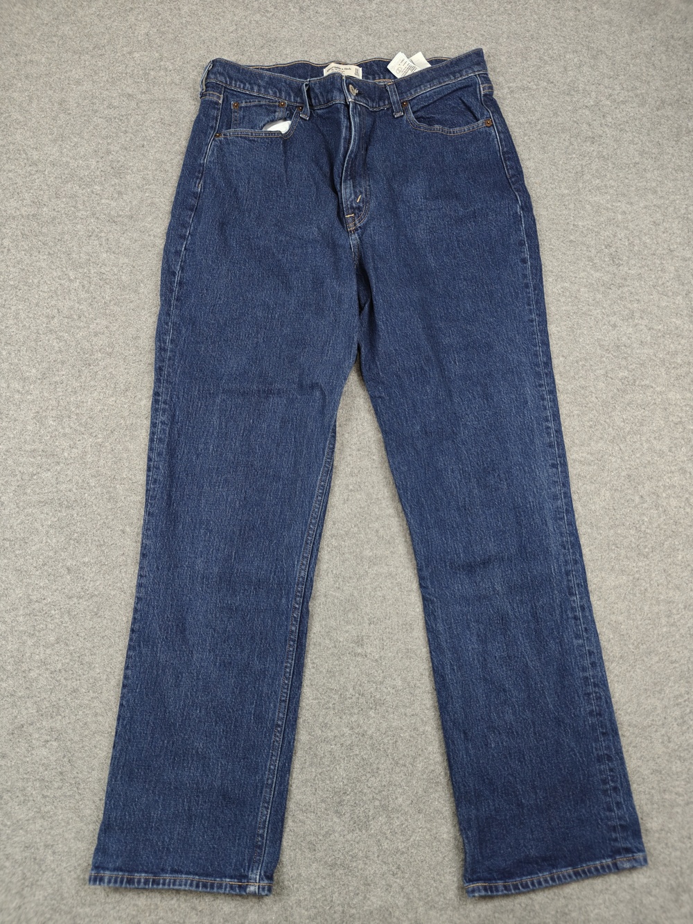 Abercrombie & Fitch Jeans Womens 16L 33x31 Blue Straight Fit Stretch Denim
